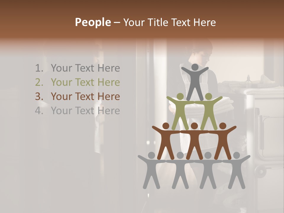 Bed Bedroom Corridor PowerPoint Template