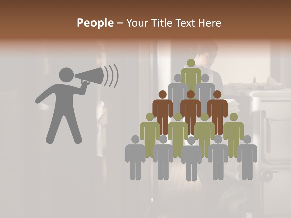 Bed Bedroom Corridor PowerPoint Template