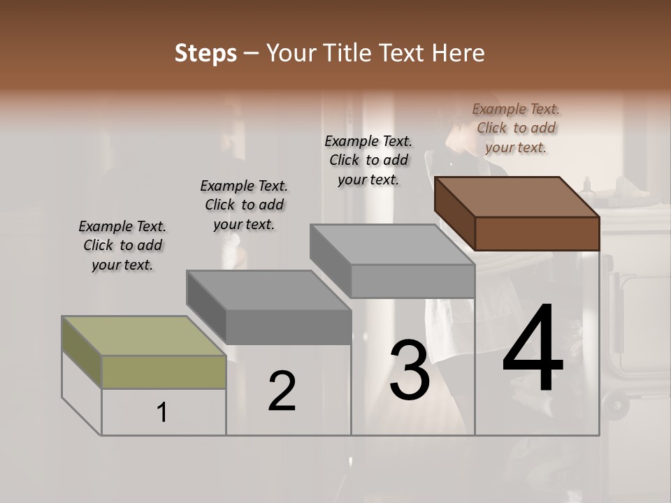 Bed Bedroom Corridor PowerPoint Template