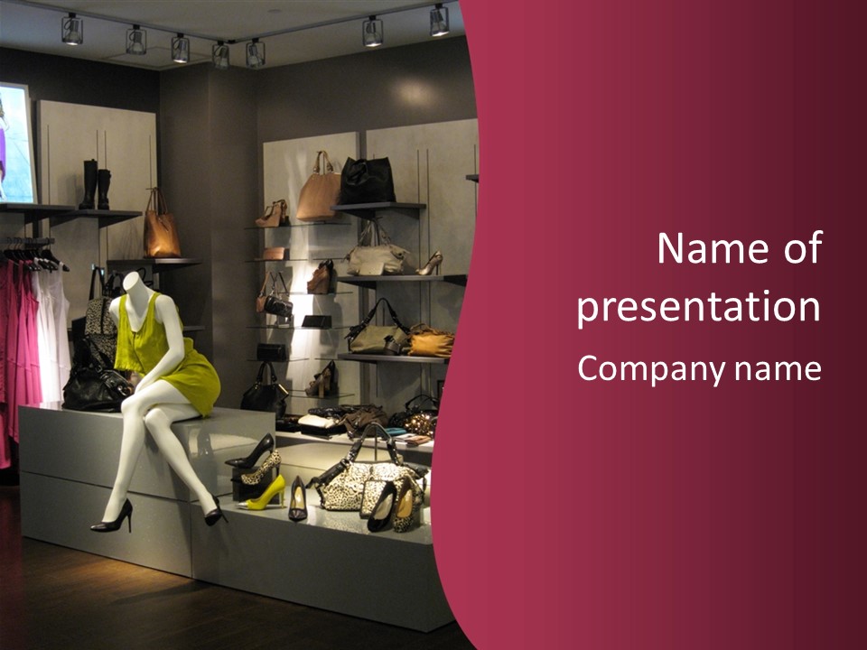 Clothing Manequins Store PowerPoint Template