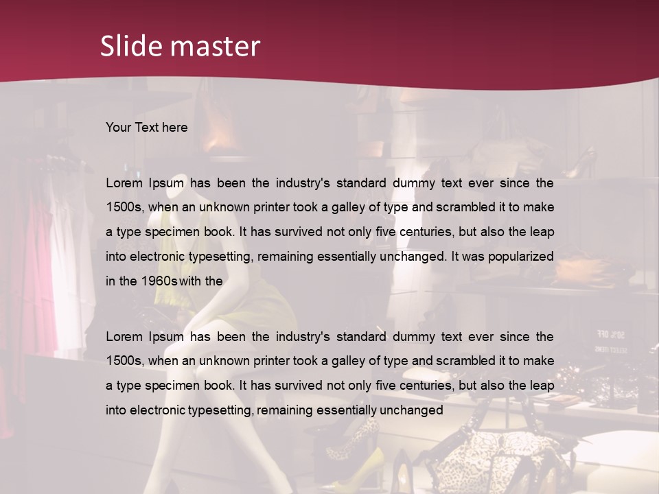 Clothing Manequins Store PowerPoint Template