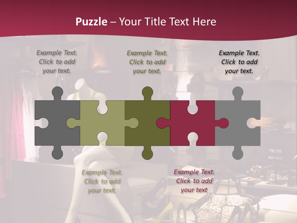 Clothing Manequins Store PowerPoint Template