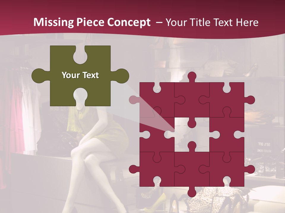 Clothing Manequins Store PowerPoint Template