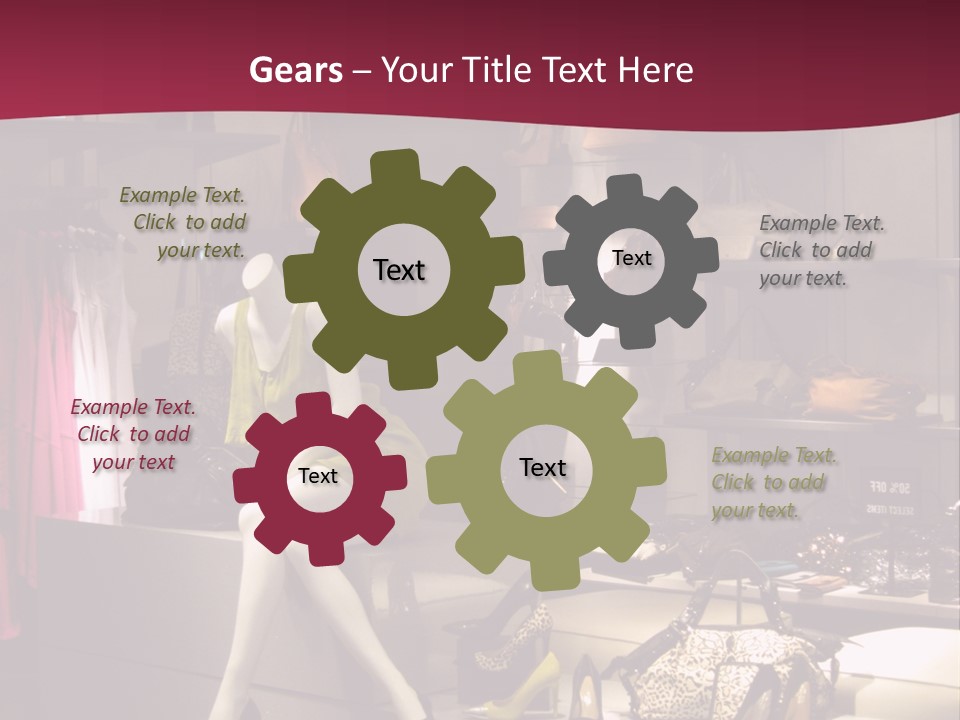 Clothing Manequins Store PowerPoint Template