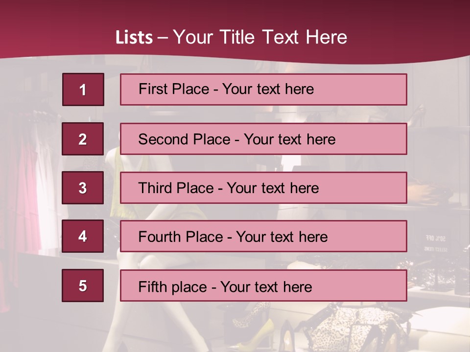 Clothing Manequins Store PowerPoint Template