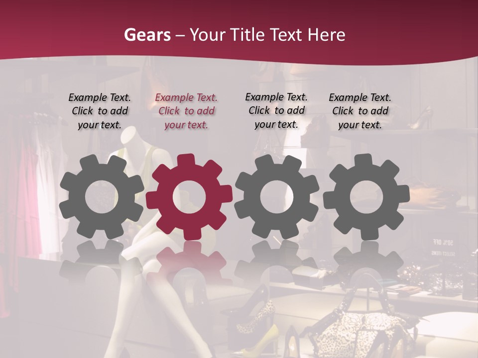 Clothing Manequins Store PowerPoint Template