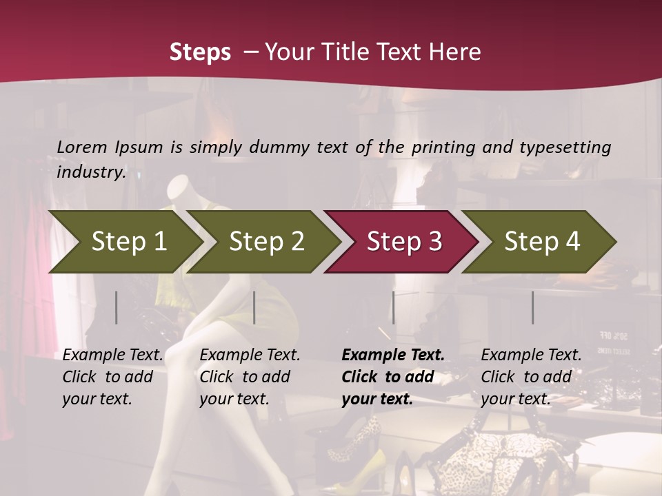 Clothing Manequins Store PowerPoint Template