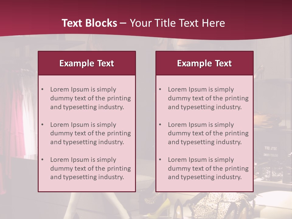 Clothing Manequins Store PowerPoint Template