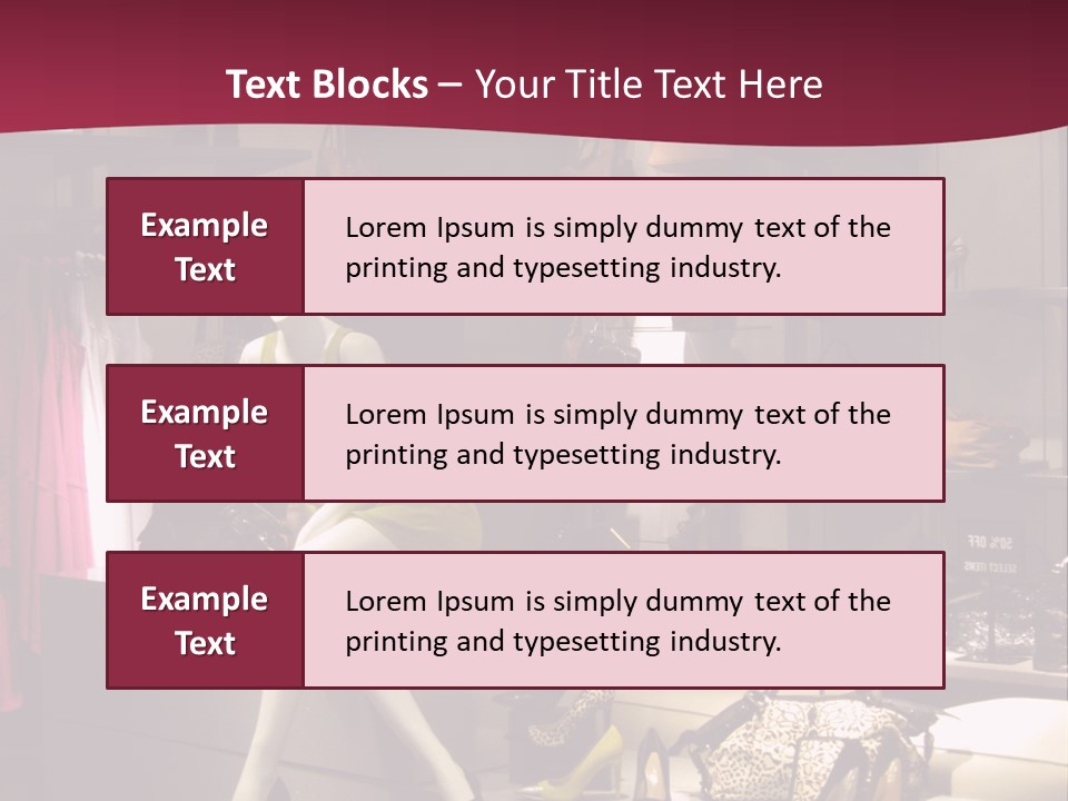 Clothing Manequins Store PowerPoint Template