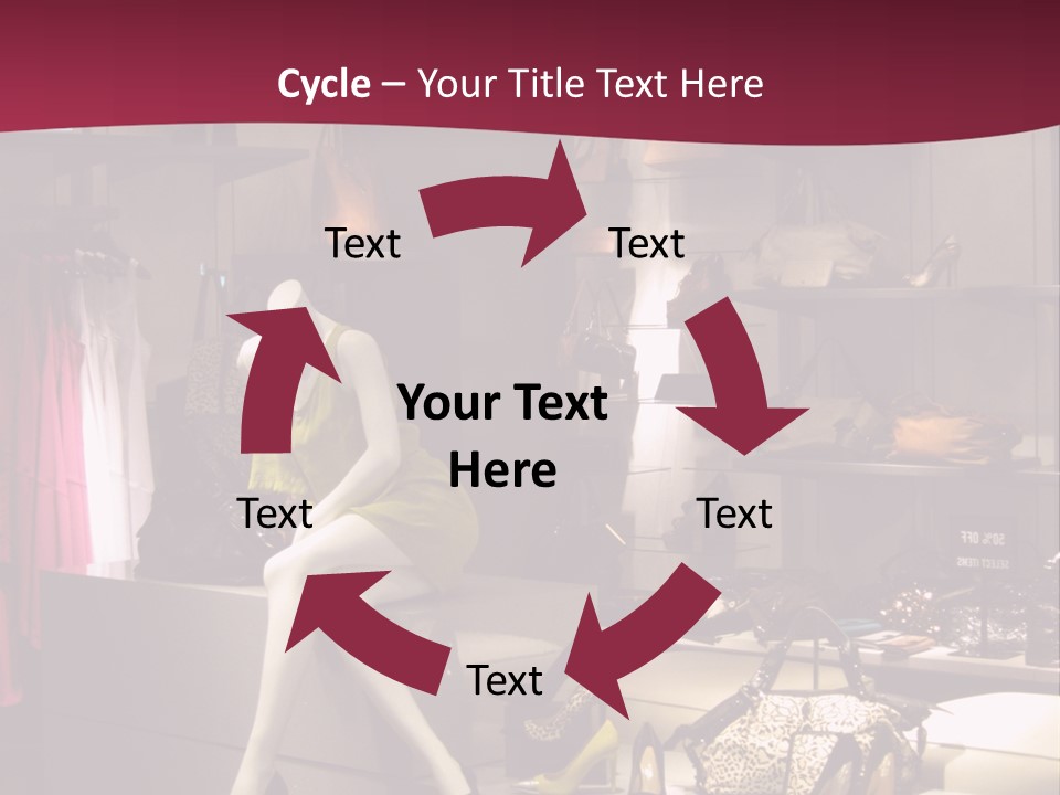 Clothing Manequins Store PowerPoint Template