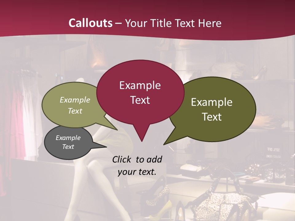 Clothing Manequins Store PowerPoint Template