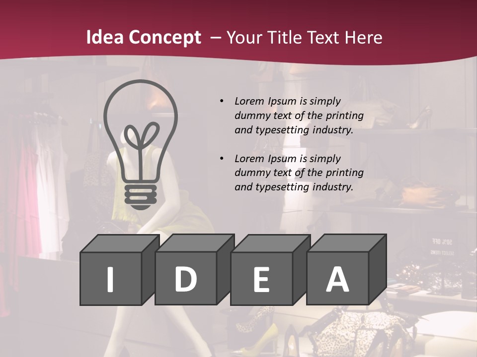 Clothing Manequins Store PowerPoint Template