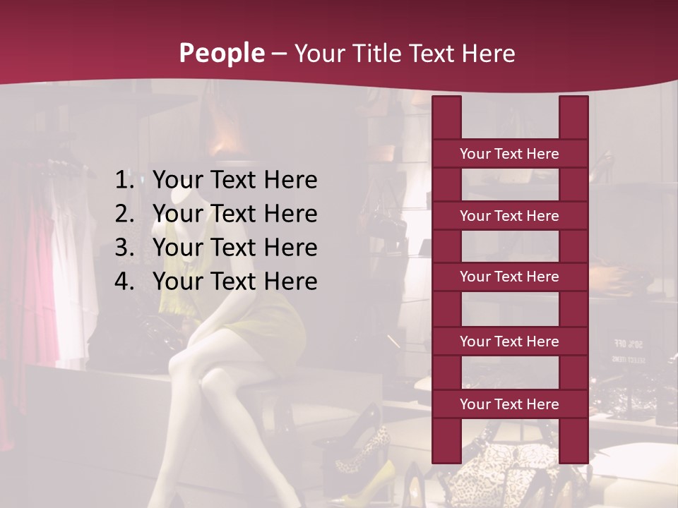 Clothing Manequins Store PowerPoint Template