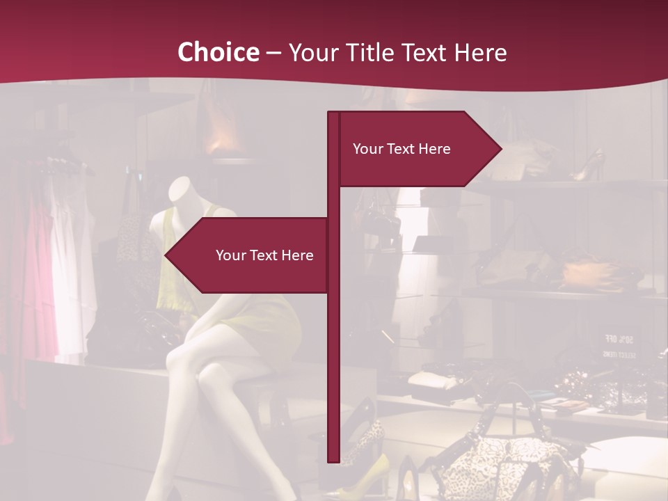 Clothing Manequins Store PowerPoint Template