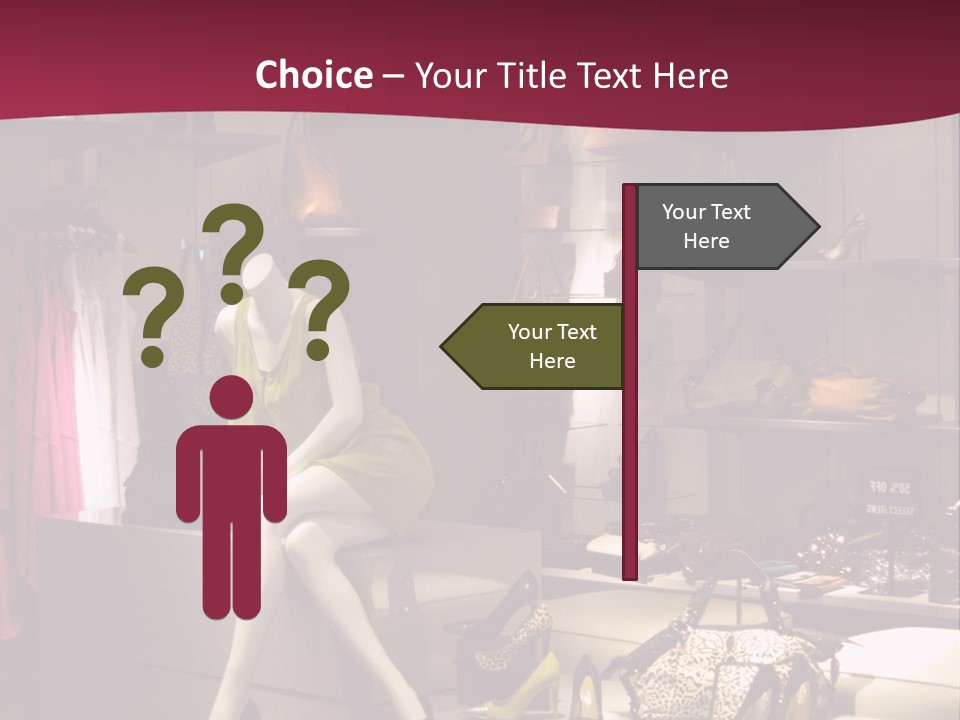 Clothing Manequins Store PowerPoint Template