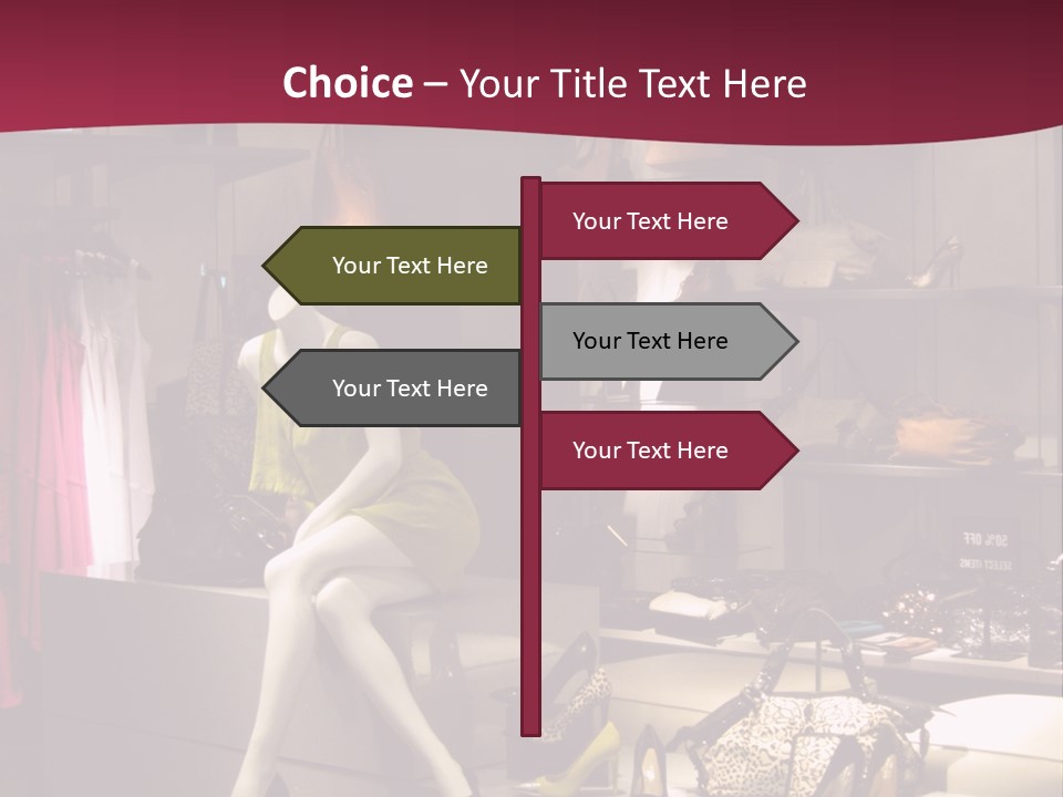 Clothing Manequins Store PowerPoint Template