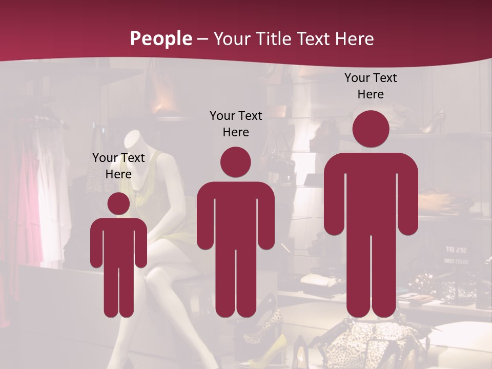 Clothing Manequins Store PowerPoint Template