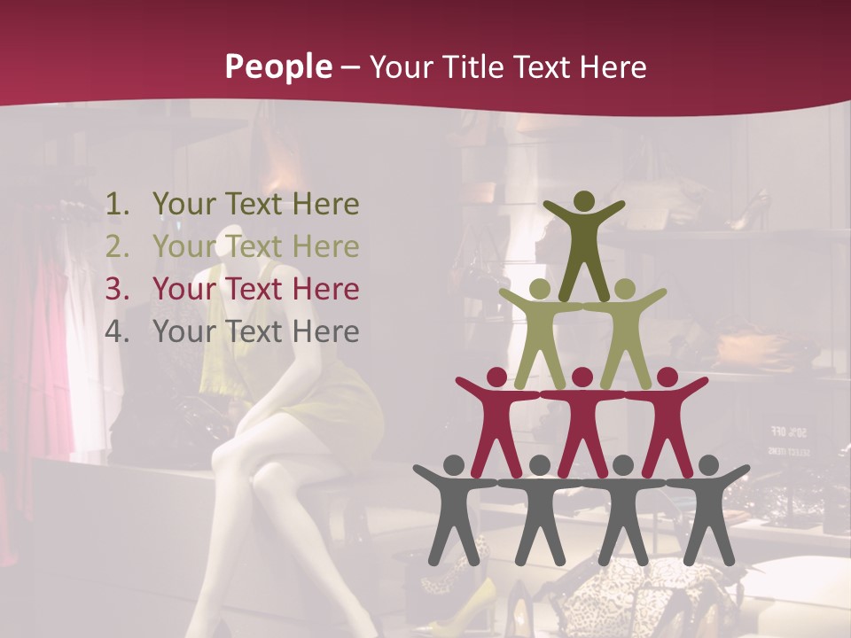 Clothing Manequins Store PowerPoint Template