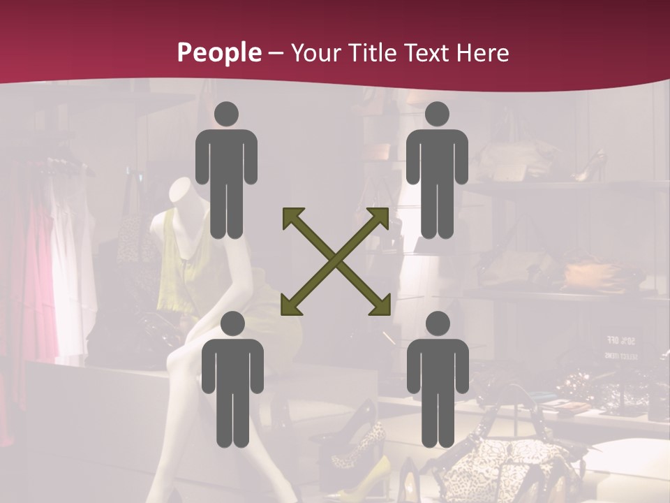 Clothing Manequins Store PowerPoint Template