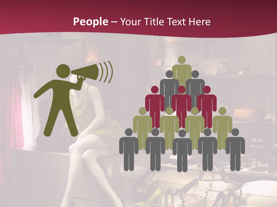 Clothing Manequins Store PowerPoint Template