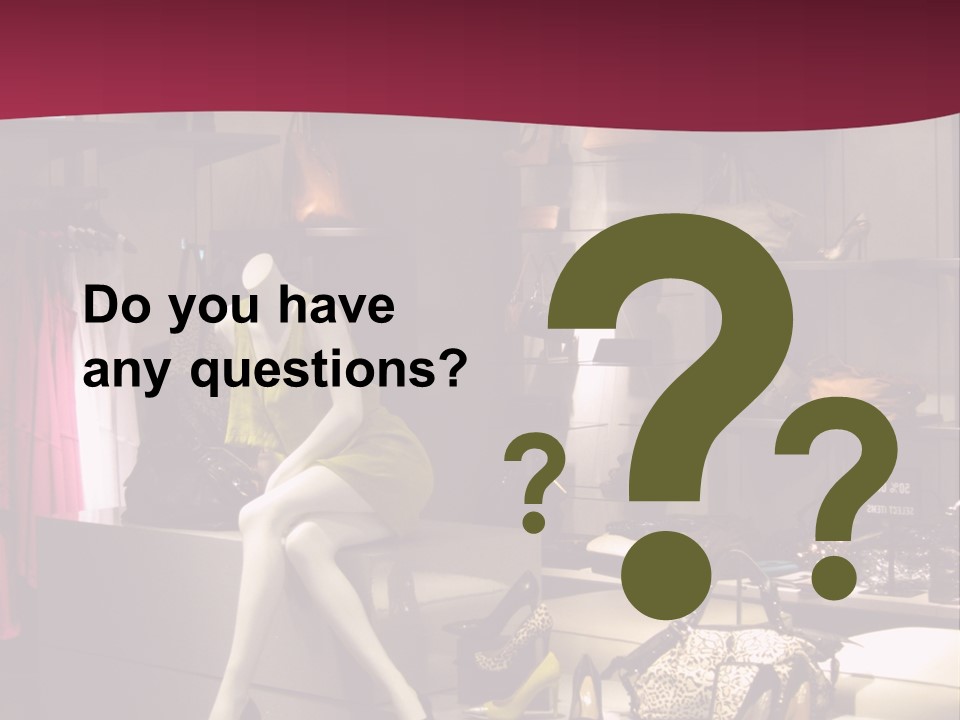 Clothing Manequins Store PowerPoint Template