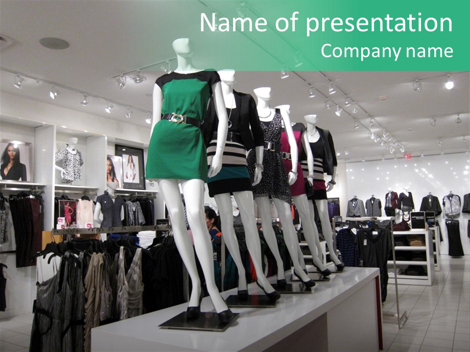 Economy Mannequin Fashion PowerPoint Template