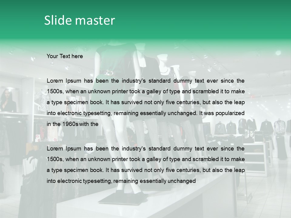 Economy Mannequin Fashion PowerPoint Template