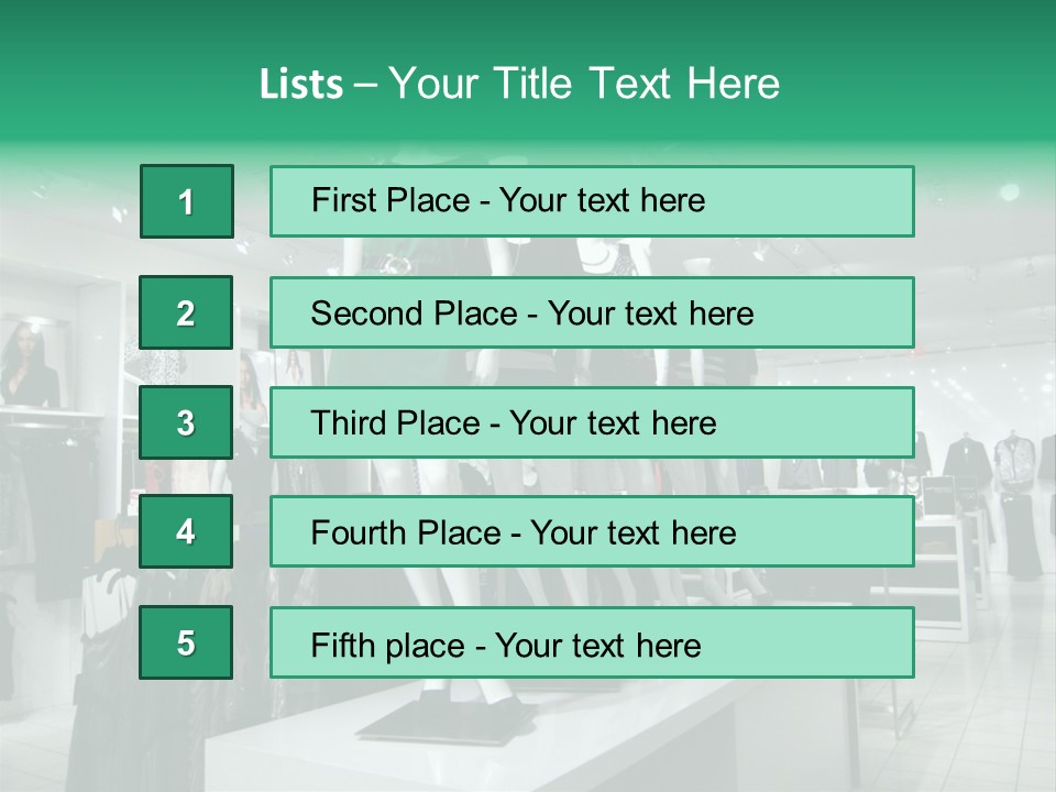 Economy Mannequin Fashion PowerPoint Template