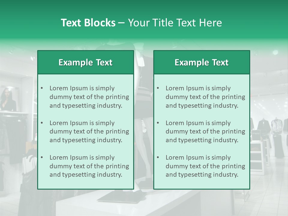 Economy Mannequin Fashion PowerPoint Template
