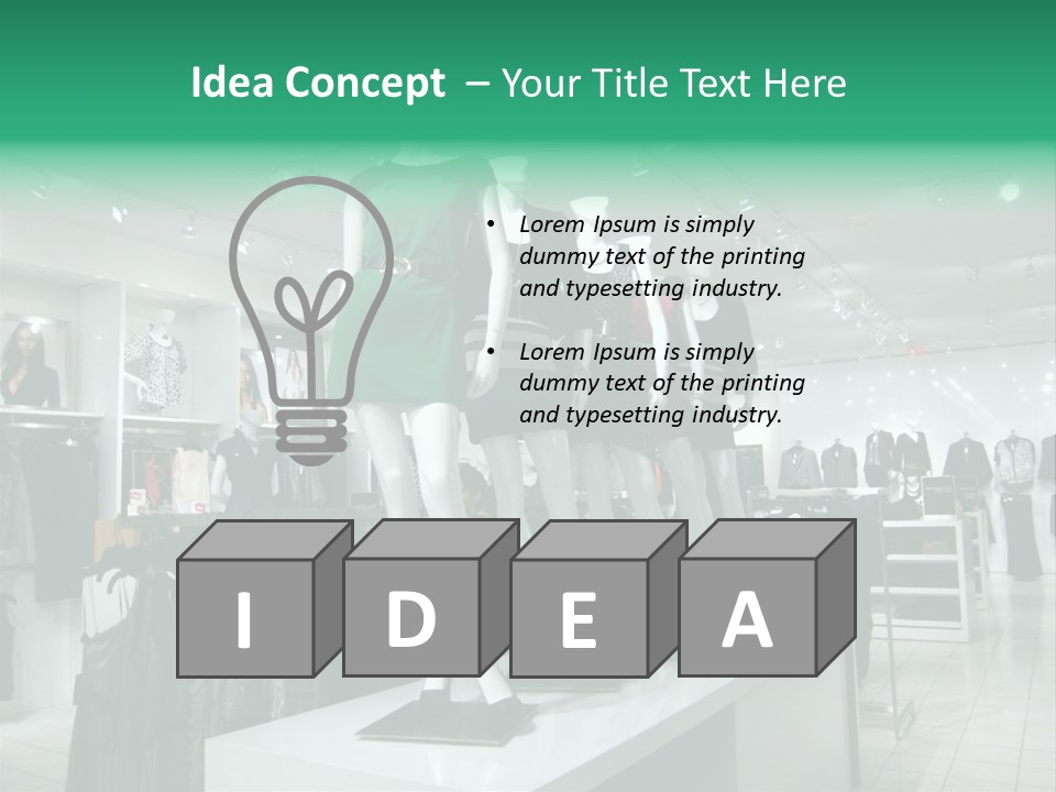 Economy Mannequin Fashion PowerPoint Template