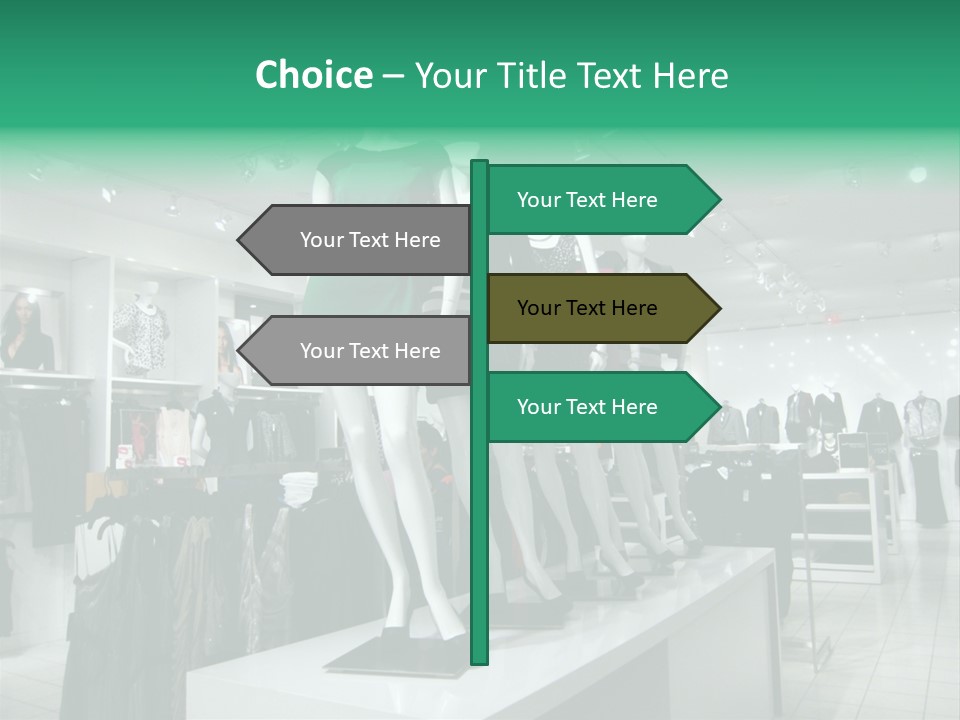 Economy Mannequin Fashion PowerPoint Template