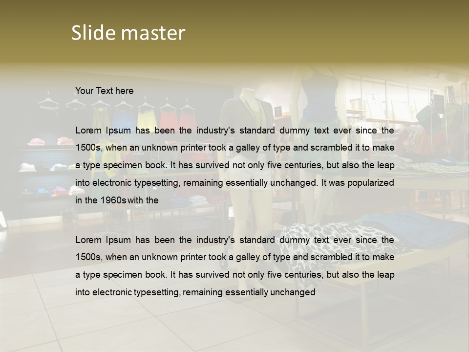 Tops Dresses Shopping PowerPoint Template