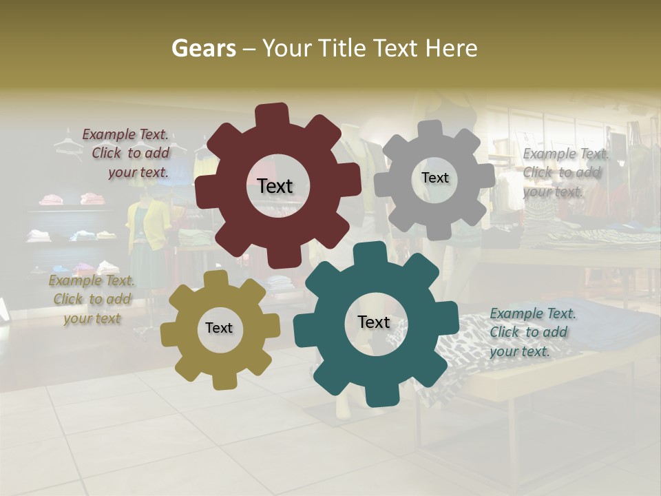 Tops Dresses Shopping PowerPoint Template