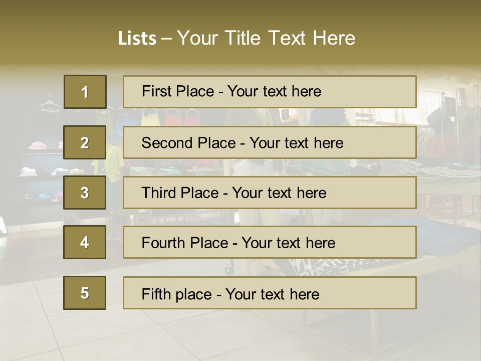 Tops Dresses Shopping PowerPoint Template