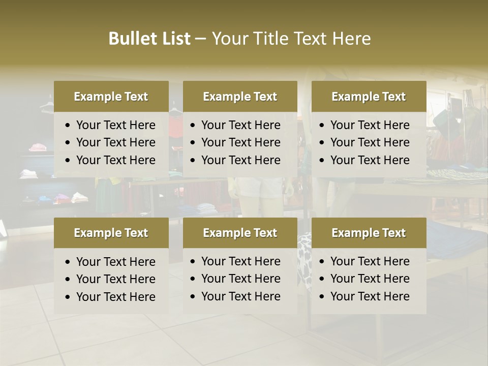 Tops Dresses Shopping PowerPoint Template