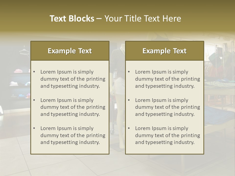 Tops Dresses Shopping PowerPoint Template
