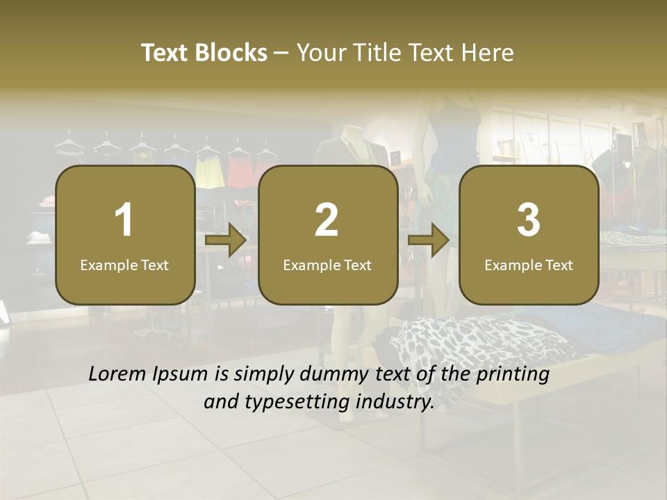 Tops Dresses Shopping PowerPoint Template