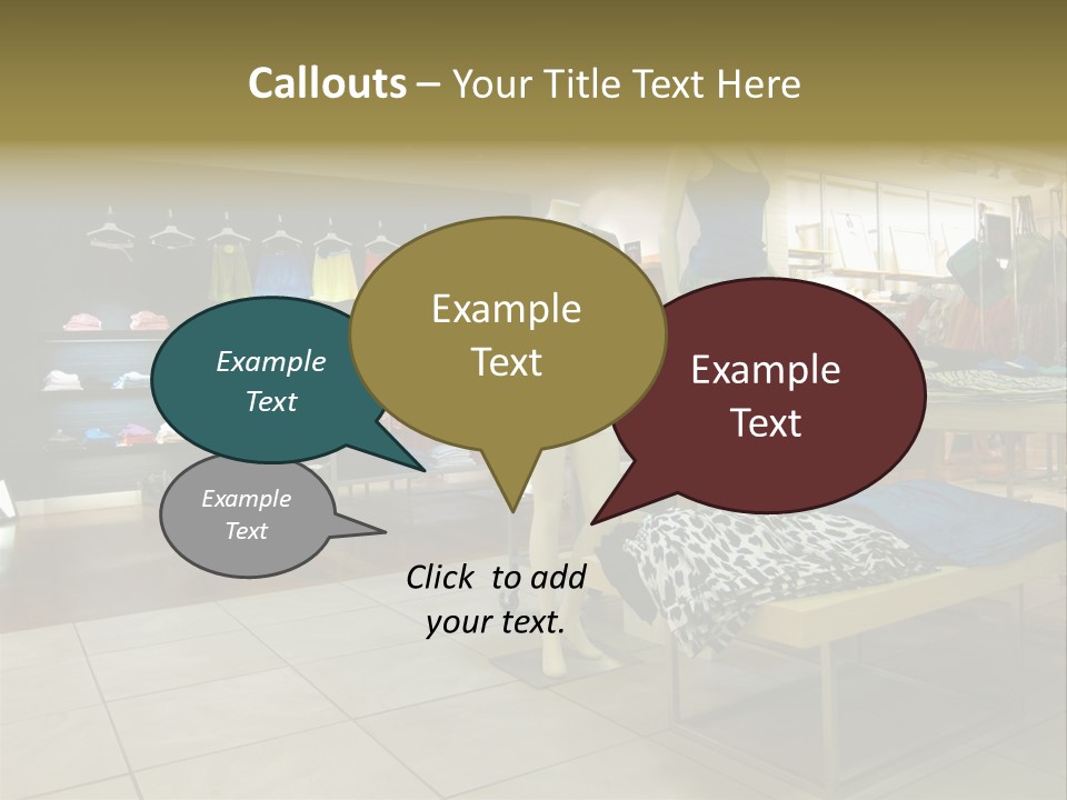 Tops Dresses Shopping PowerPoint Template