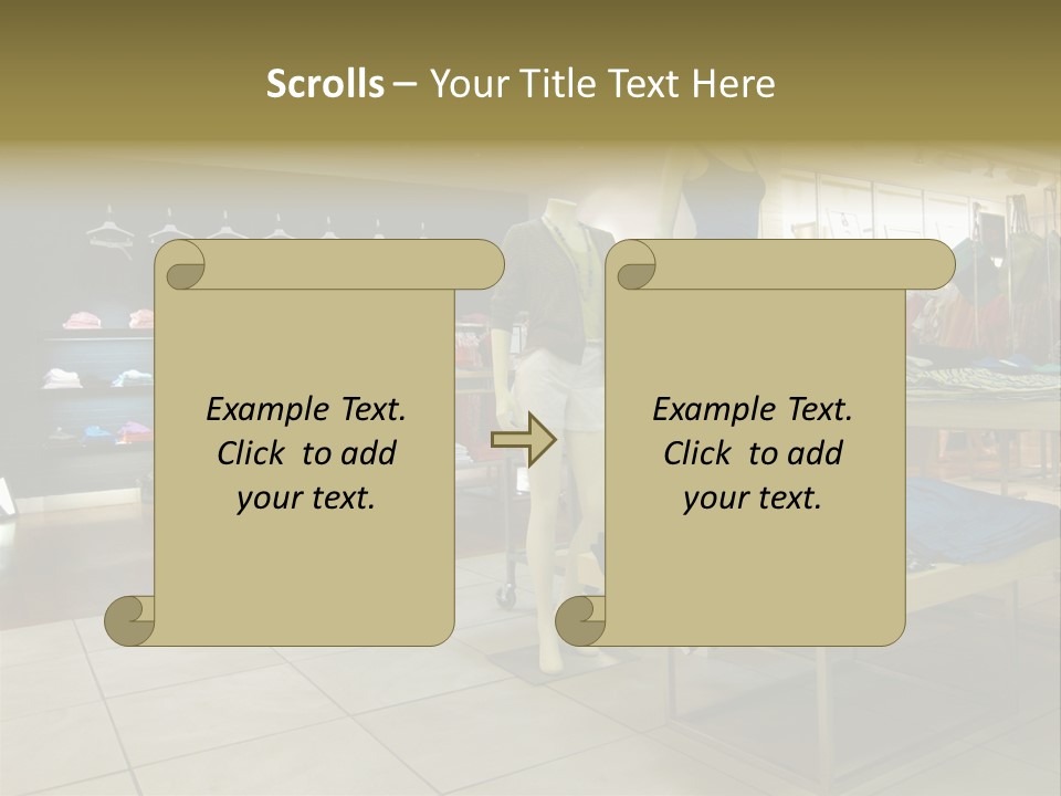 Tops Dresses Shopping PowerPoint Template