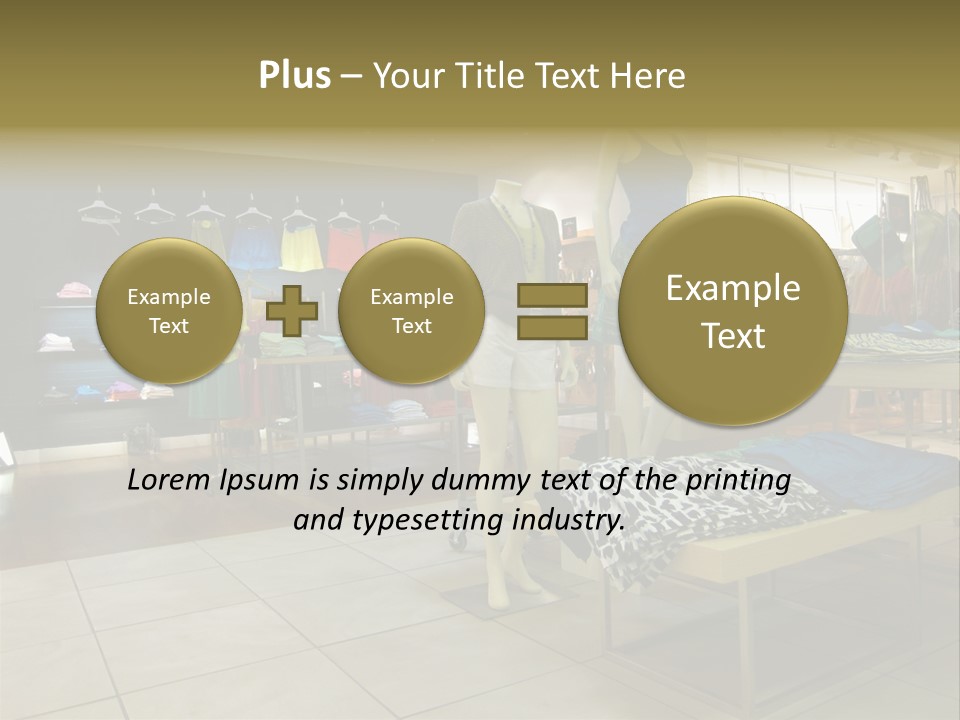 Tops Dresses Shopping PowerPoint Template