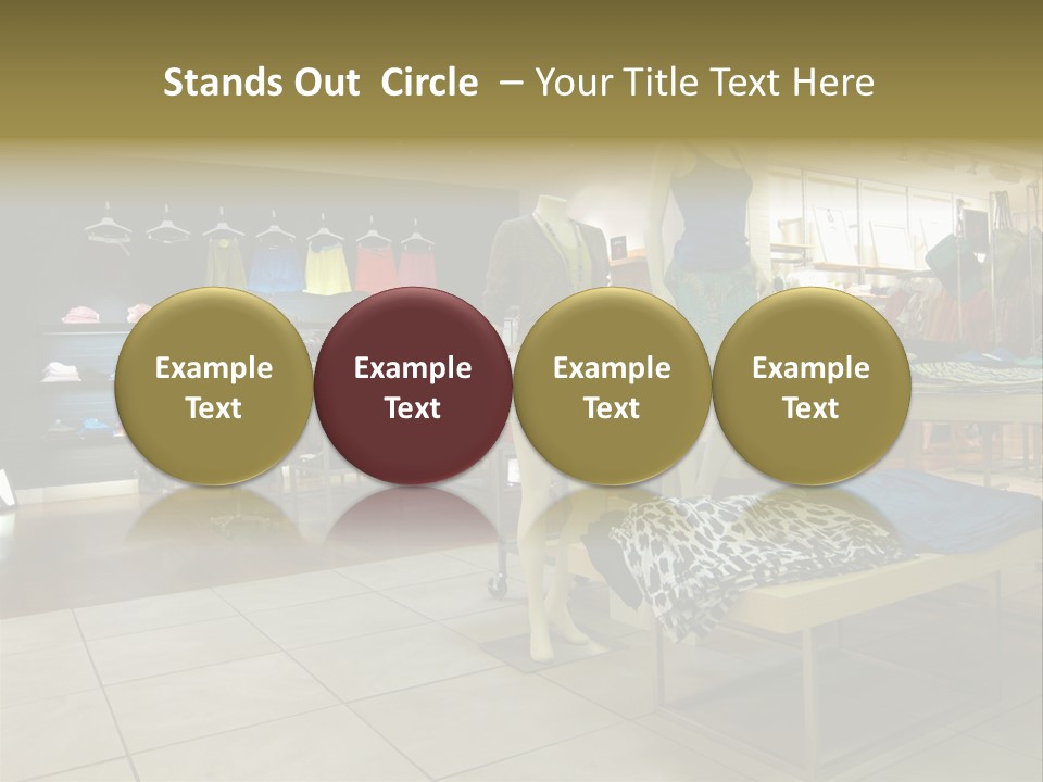 Tops Dresses Shopping PowerPoint Template