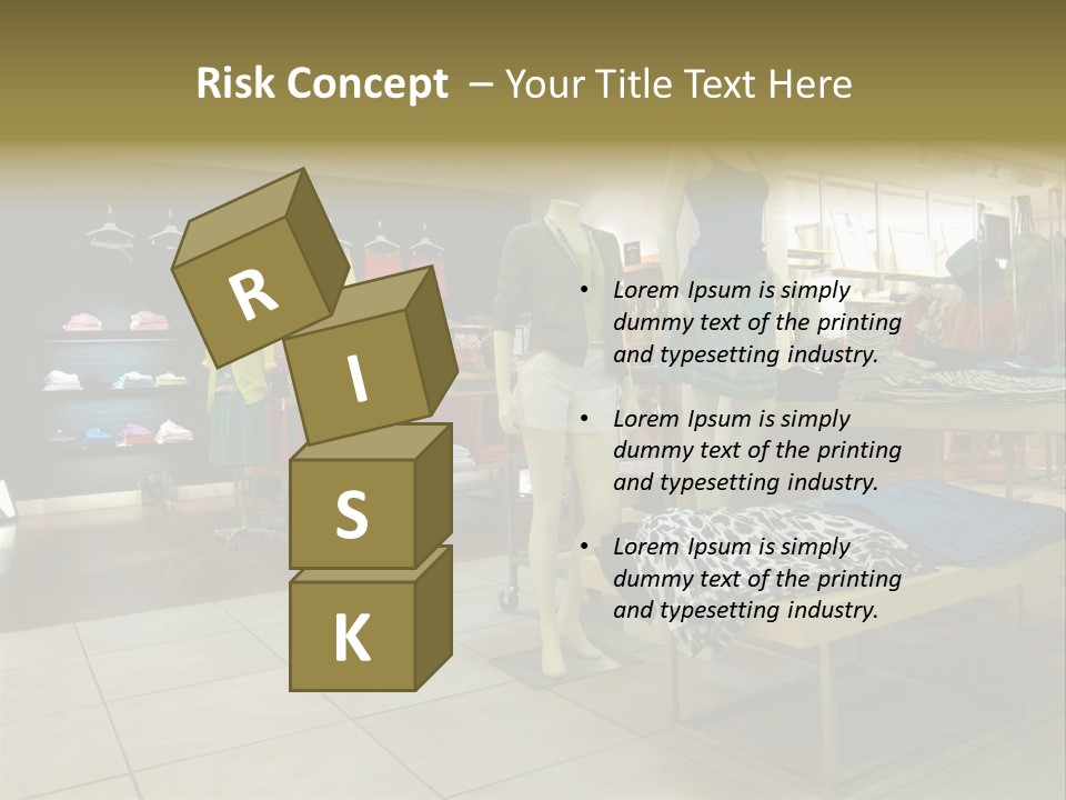 Tops Dresses Shopping PowerPoint Template