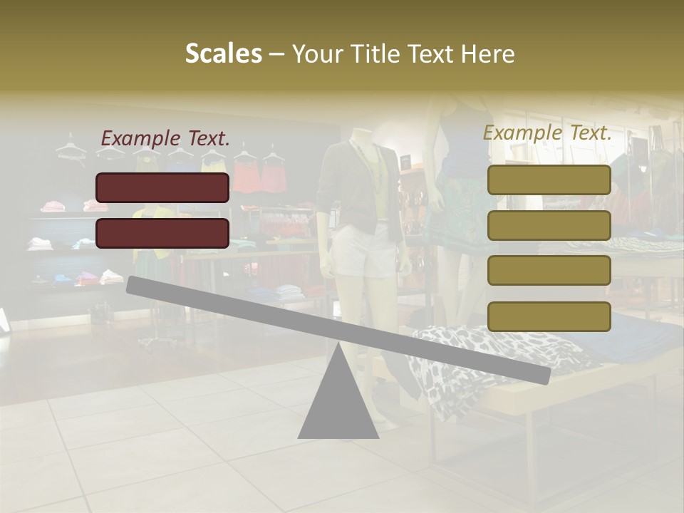 Tops Dresses Shopping PowerPoint Template