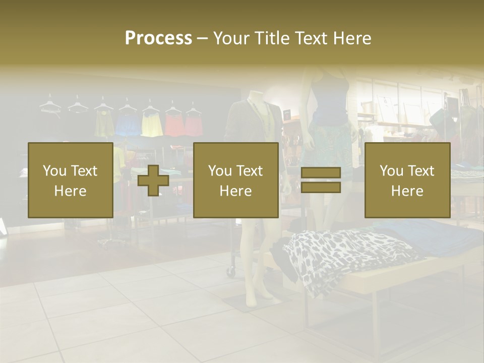 Tops Dresses Shopping PowerPoint Template