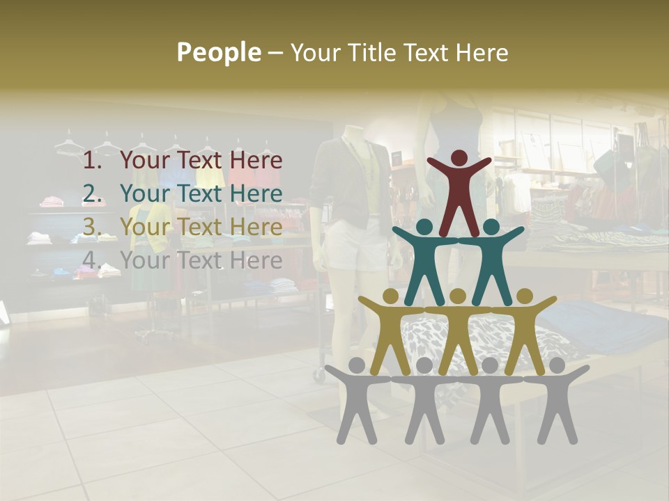 Tops Dresses Shopping PowerPoint Template