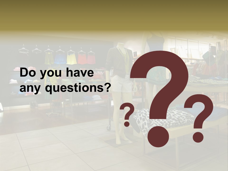 Tops Dresses Shopping PowerPoint Template