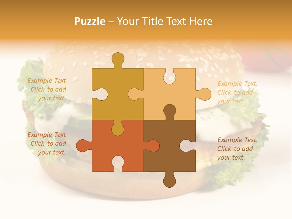 Veggie Hamburger Burger PowerPoint Template