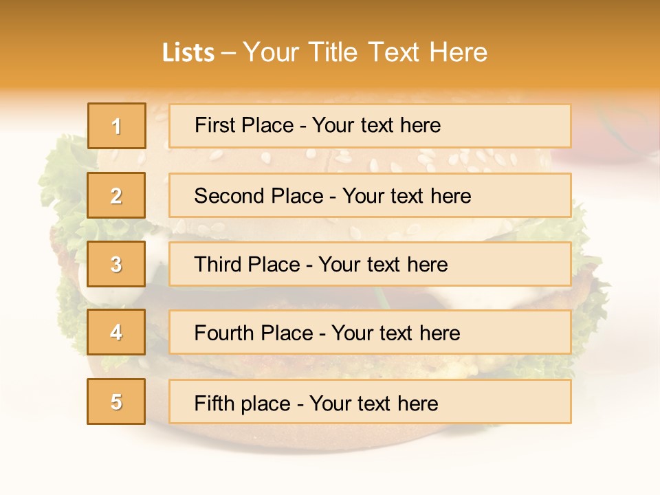 Veggie Hamburger Burger PowerPoint Template