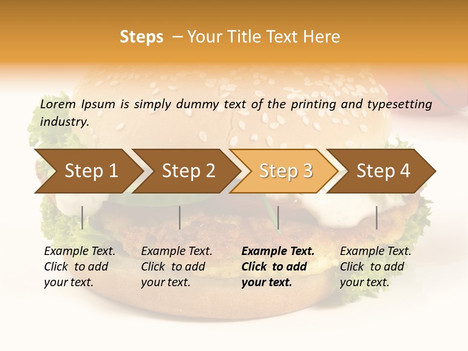 Veggie Hamburger Burger PowerPoint Template