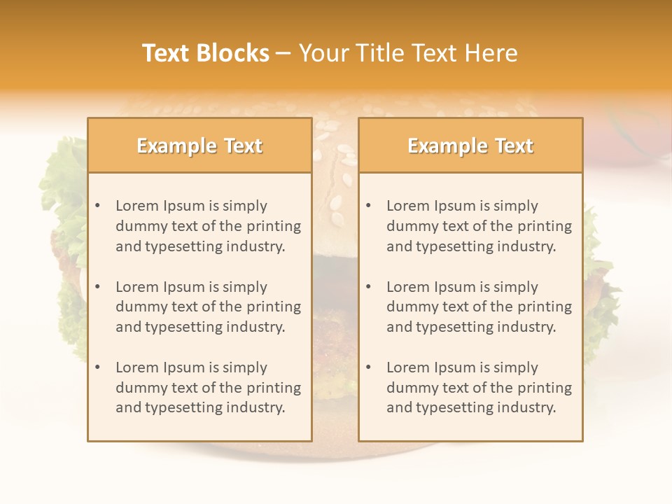 Veggie Hamburger Burger PowerPoint Template